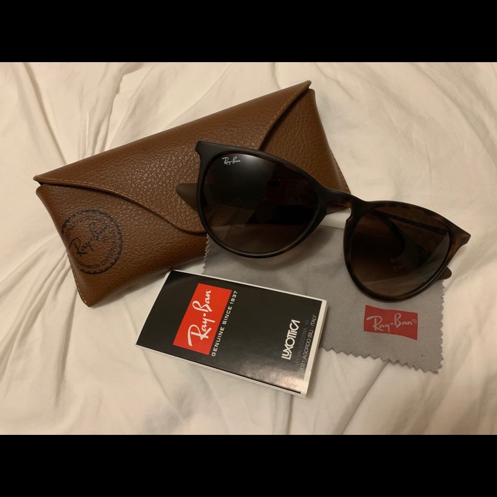Authentic Ray-Ban Erika sunglasses in brown